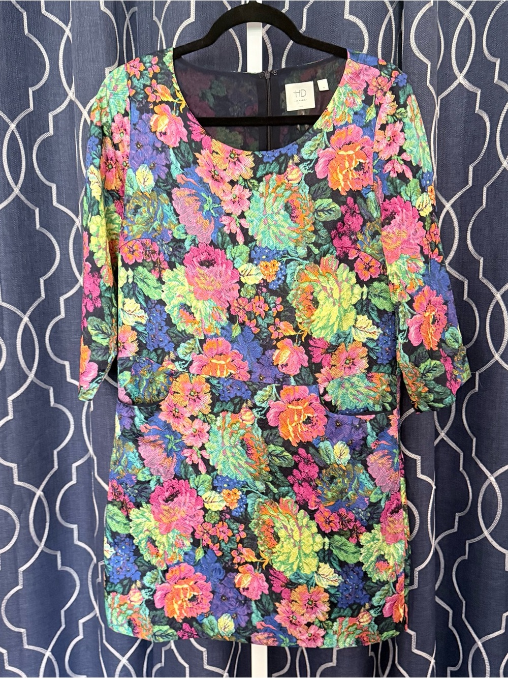 Anthropologie HD in Paris Tropicalist Floral Mini Shift Dress. Size XS B29